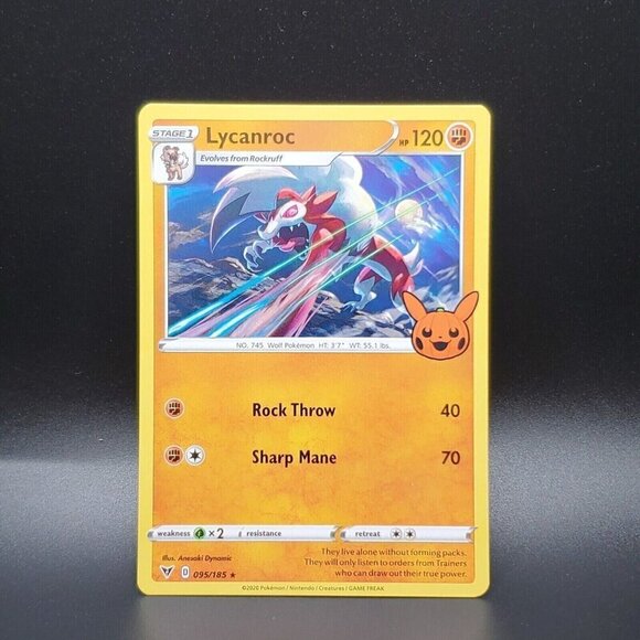 Lycanroc 095/185 - Trick or Trade 2023 - Regular - Rare - Pokemon Card -  NM - Picture 3 of 4